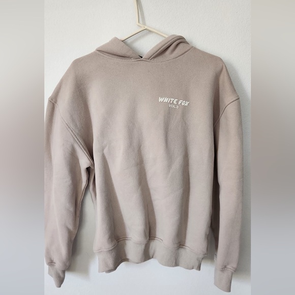 White Fox Boutique Tops - White Fox Boutique Beige Hoodie